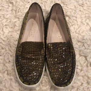 Sol Sana Moss Croc Loafers Size (37) 7